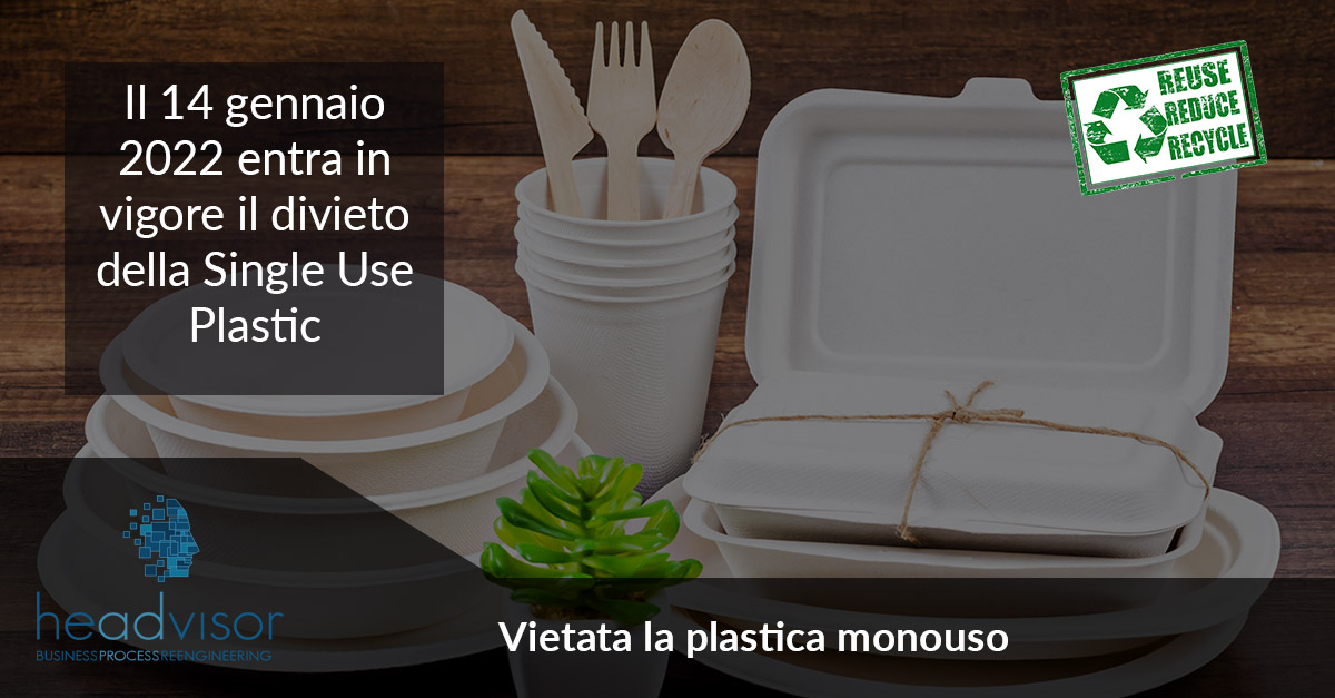 Plastica Monouso: dal 14 gennaio 2022 sono vietate