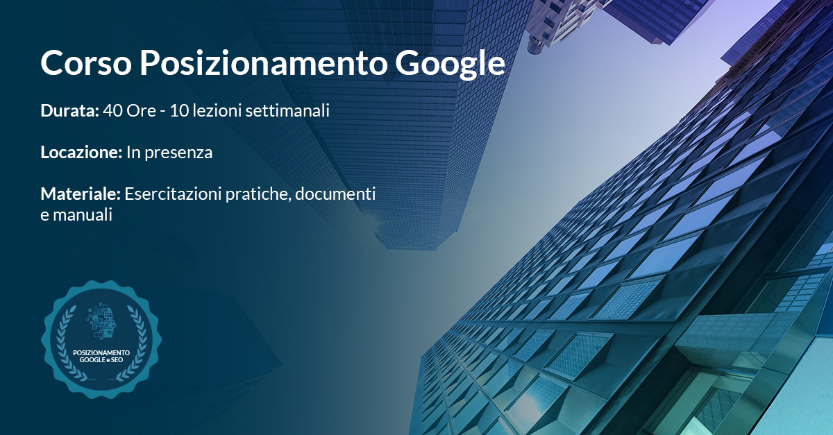 Corso SEO e Posizionamento Google