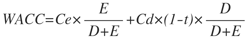 WACC Weighted Average Cost of Capital Formula