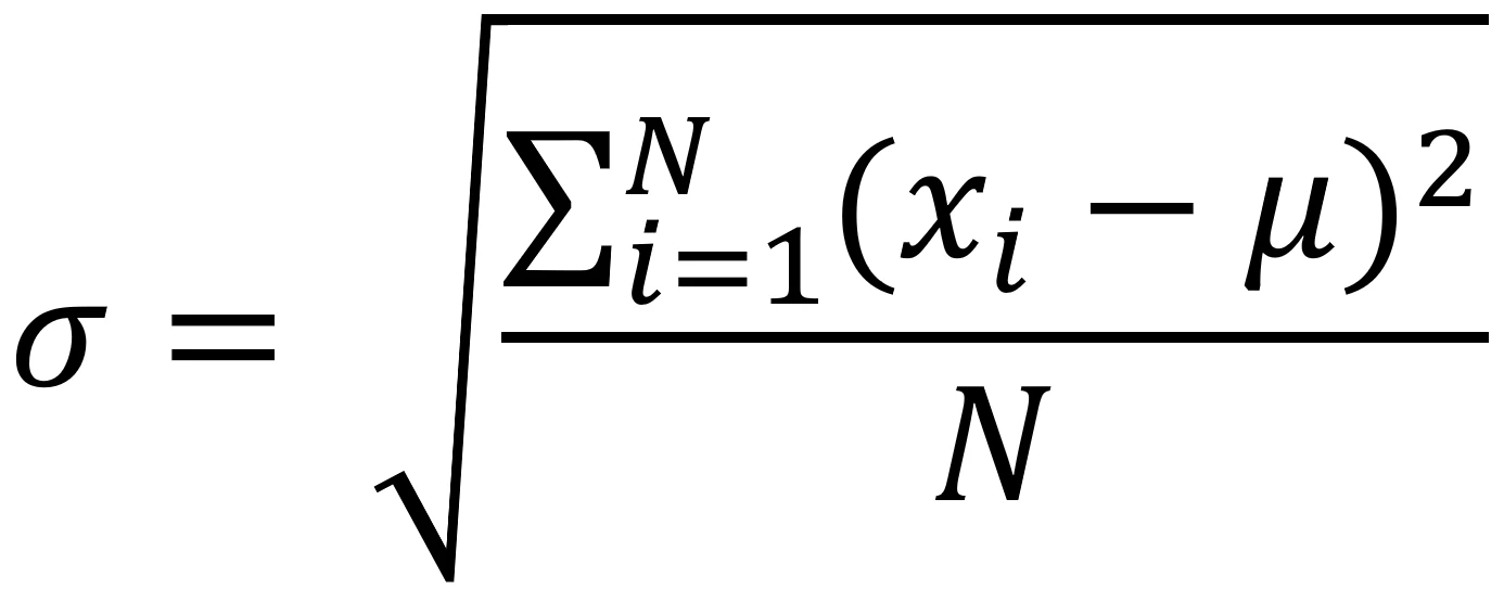 Formula deviazione standard per popolazione - Headvisor