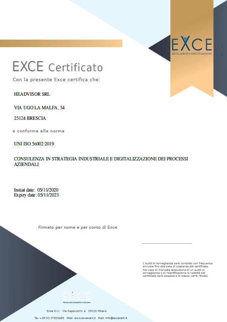 ISO 56002, innovation manager, consulenza in strategia industriale e digitalizzazione dei processi
    aziendali, Brescia Bergamo e Milano