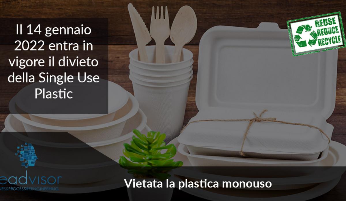 Plastica Monouso: dal 14 gennaio 2022 sono vietate